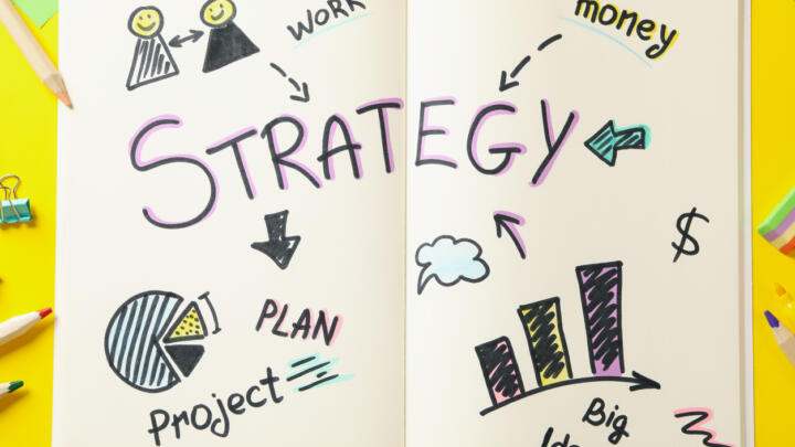 Drawing of a strategy plan